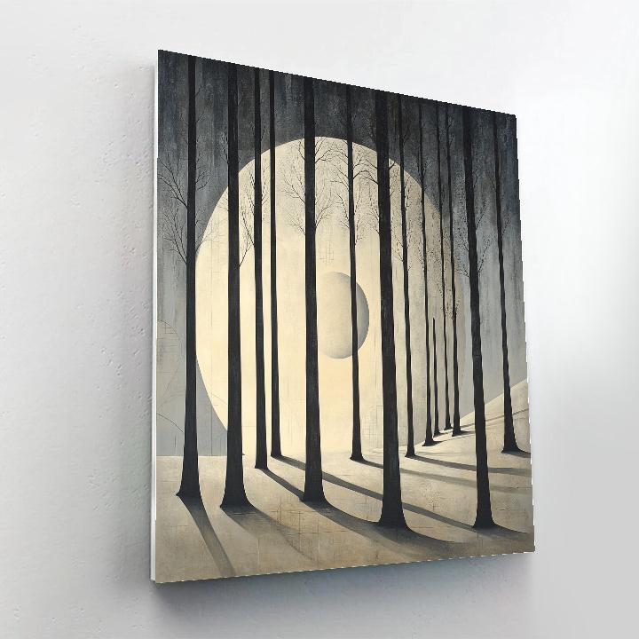 Leonardo Da Vinci Inspired Lunar Orchard Shadows painting number kit