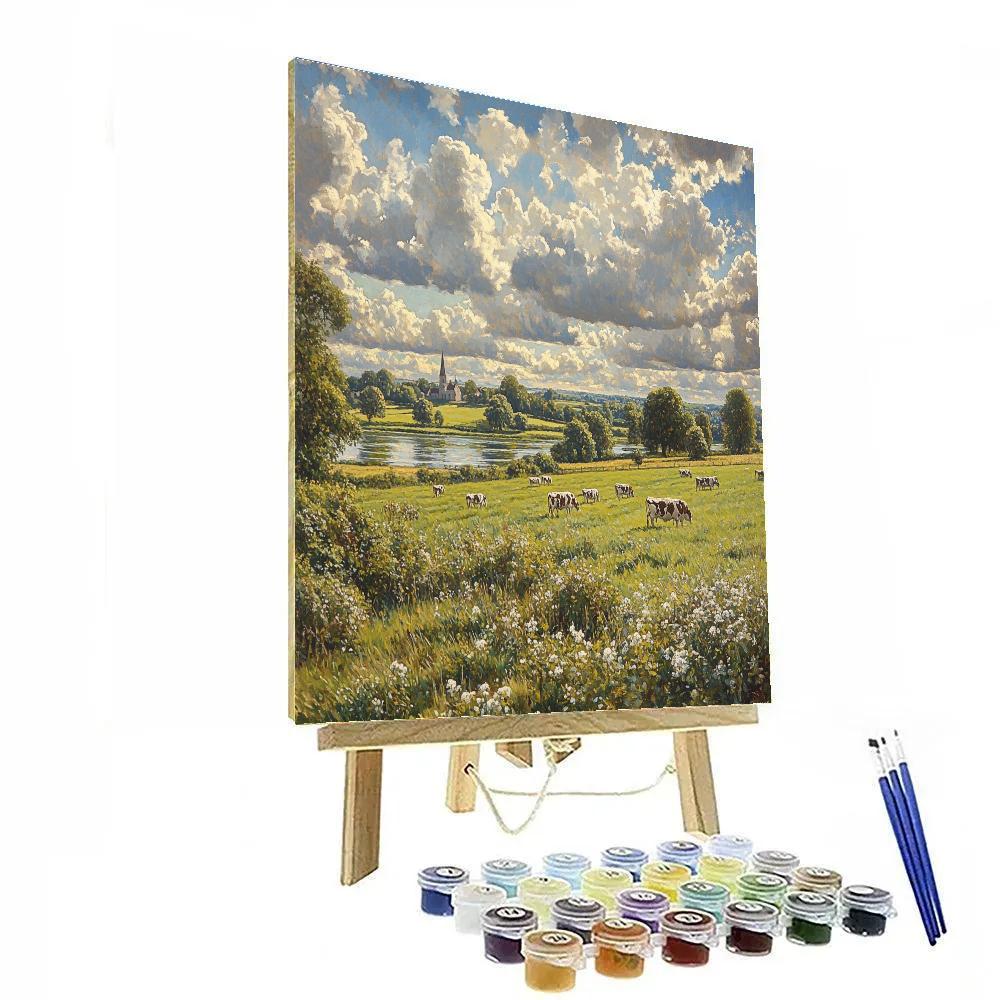 John Constable Inspired Summer Cloud Fields Numbered painting kits
