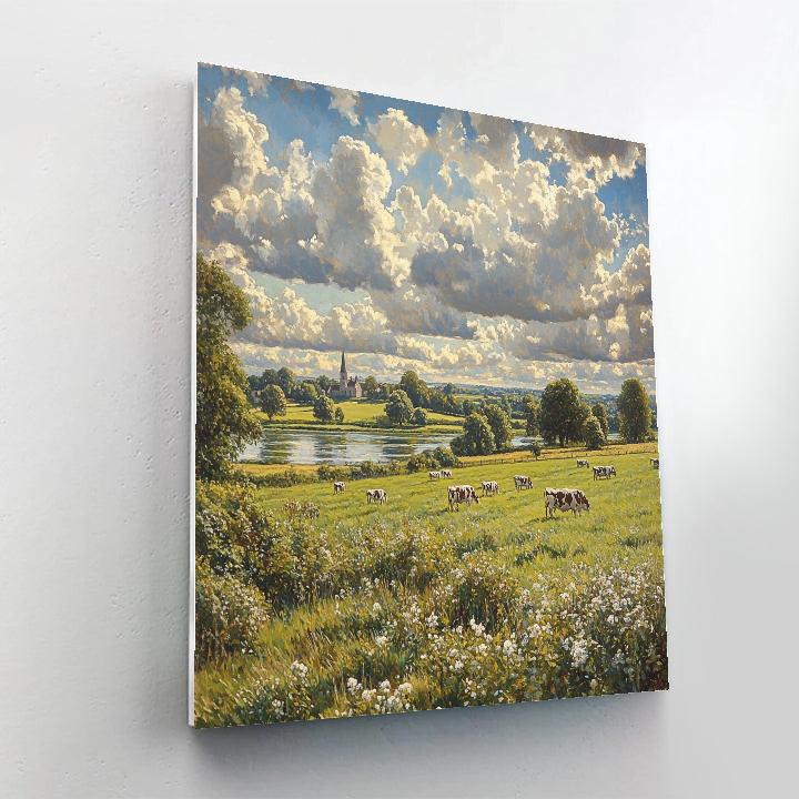 John Constable Inspired Summer Cloud Fields Numbered painting kits