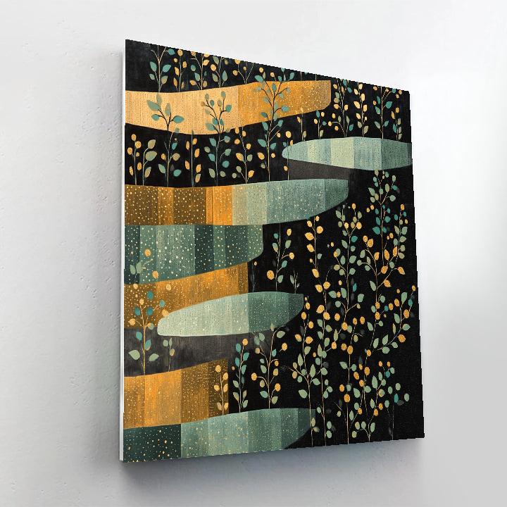 Gustav Klimt Inspired Ornamental Vine Terrace DIY paint by numbers