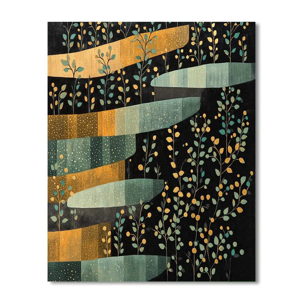 Gustav Klimt Inspired Ornamental Vine Terrace DIY paint by numbers