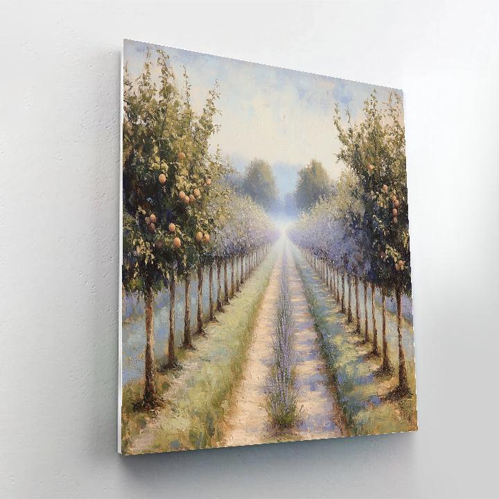 Claude Monet Inspired Orchard In Morning Mist Paint by numbers art