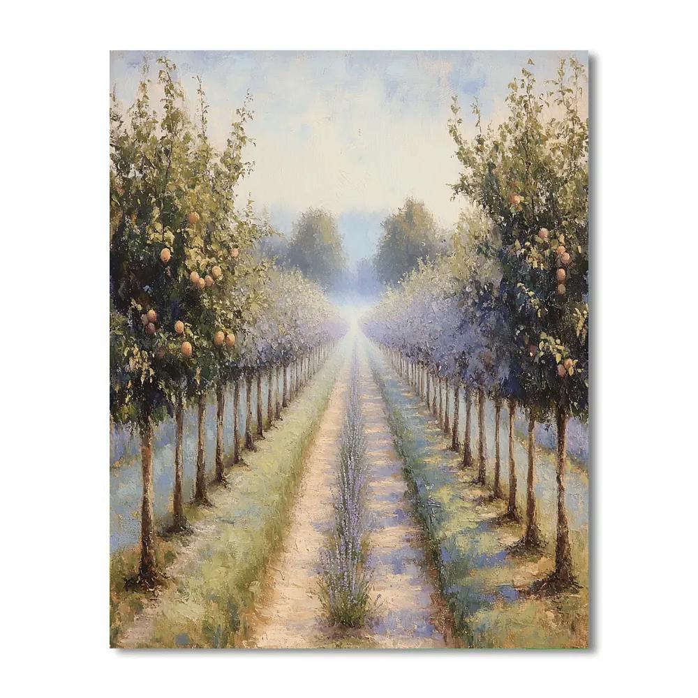 Claude Monet Inspired Orchard In Morning Mist Paint by numbers art