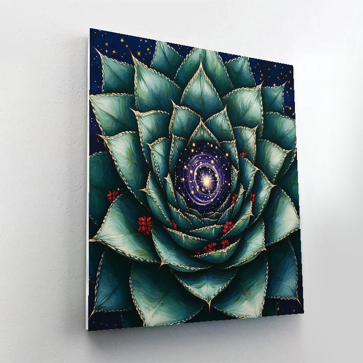Frida Kahlo Inspired Cosmic Agave Mandala painting number kit