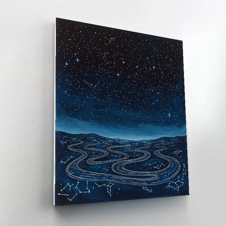 Leonardo Da Vinci Inspired Stellar Labyrinth paint by number