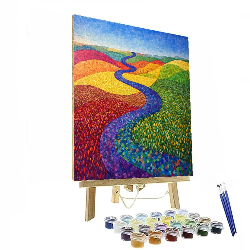 Frida Kahlo Inspired Rainbow Serpent Of Cornfields DIY paint by numbers