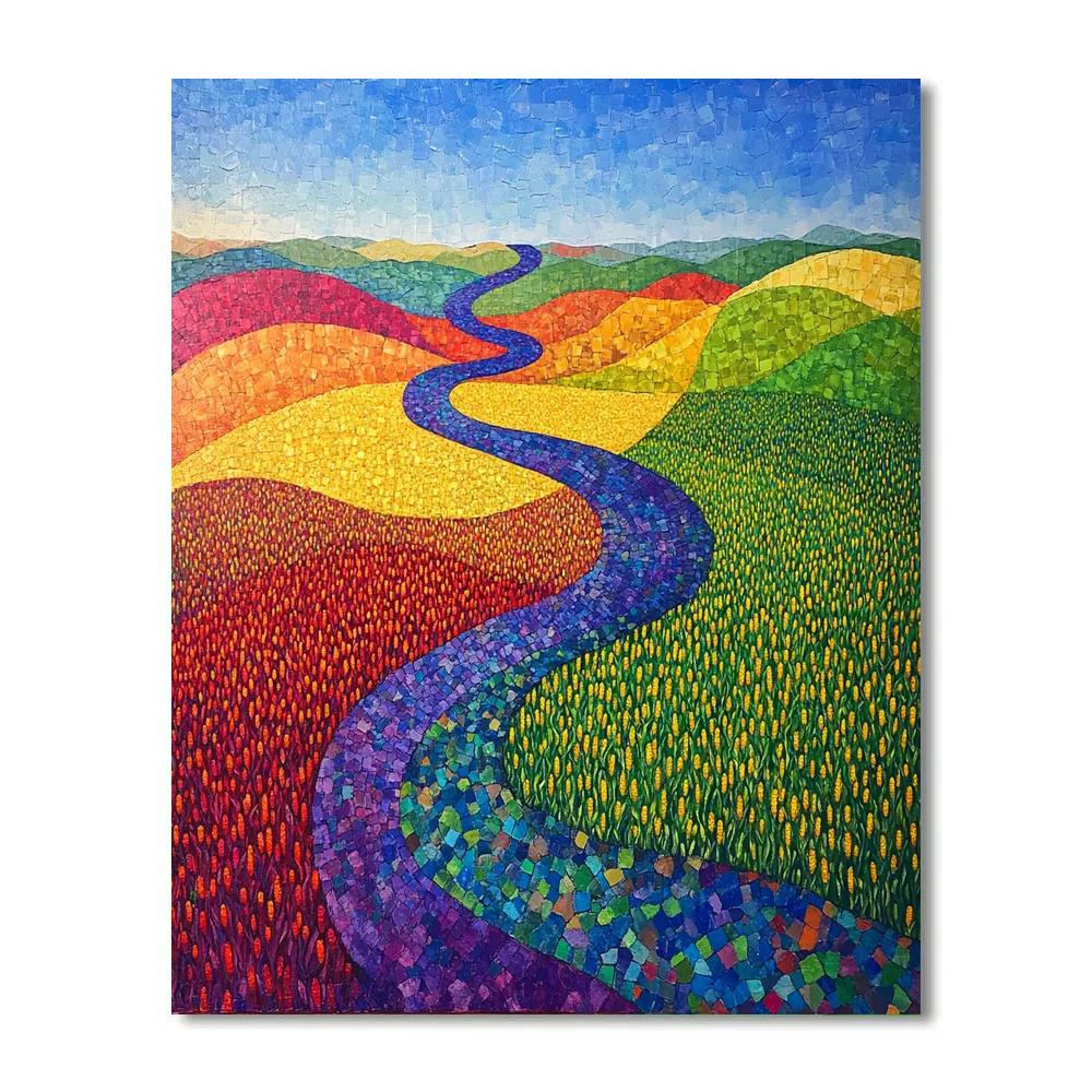 Frida Kahlo Inspired Rainbow Serpent Of Cornfields DIY paint by numbers