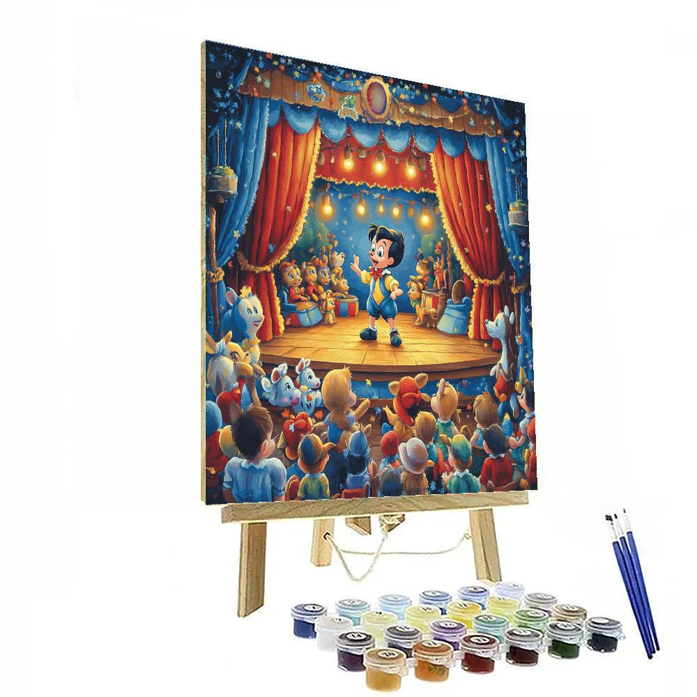Pinocchio’s Puppet Theater Show Disney Inspired paint by number