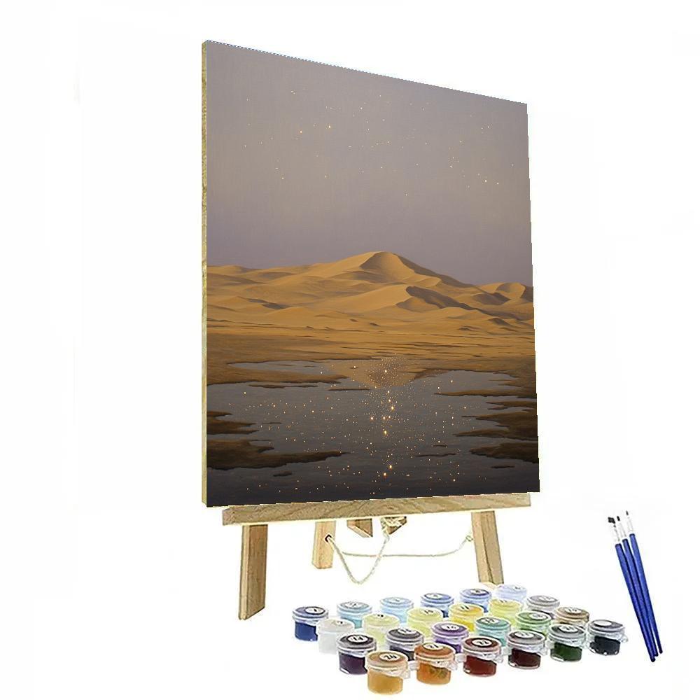 Leonardo Da Vinci Inspired Desert Star Mirage painting number kit
