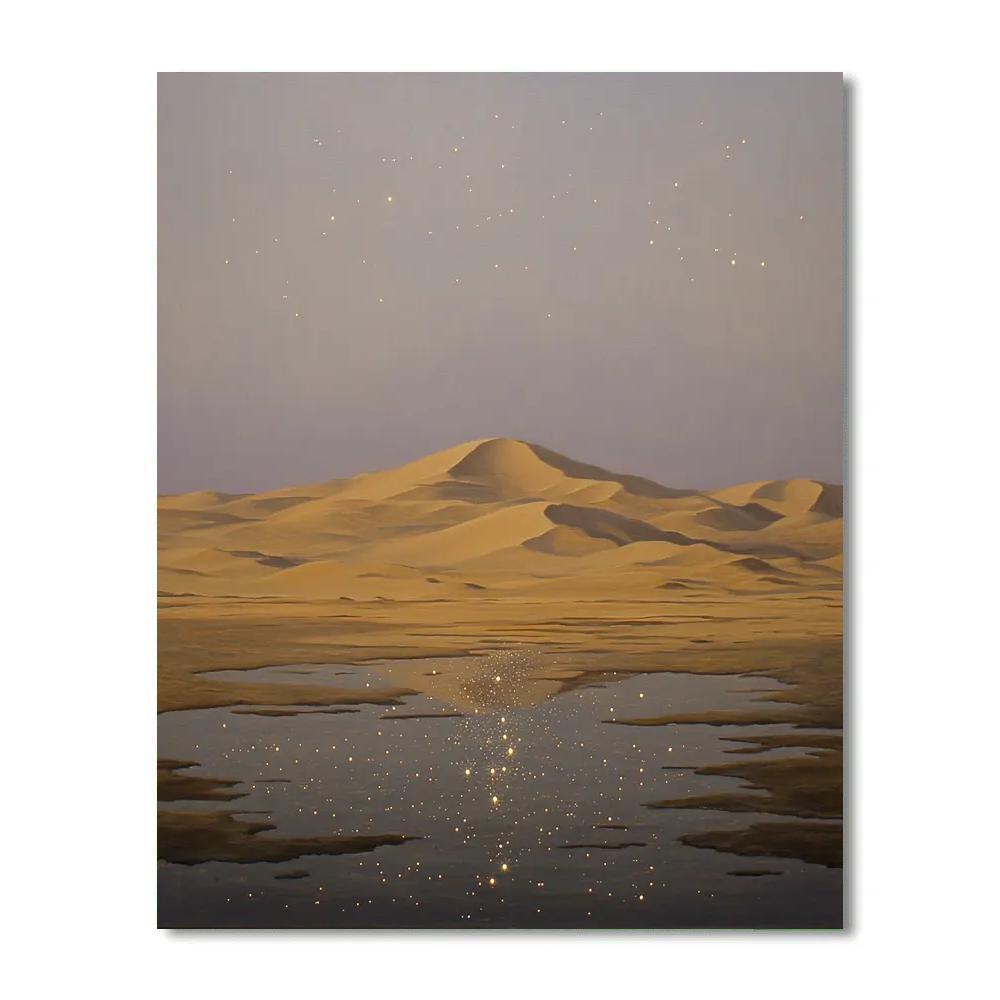 Leonardo Da Vinci Inspired Desert Star Mirage painting number kit