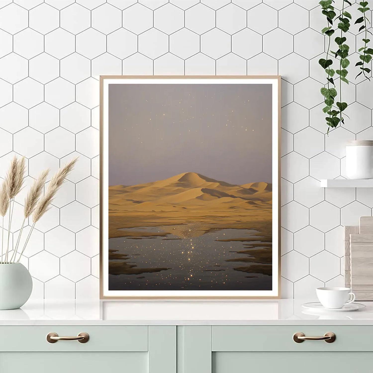 Leonardo Da Vinci Inspired Desert Star Mirage painting number kit
