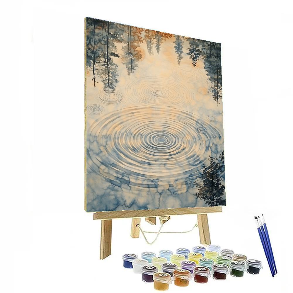Leonardo Da Vinci Inspired Harmonic Rain Circles Painting by numbers kit