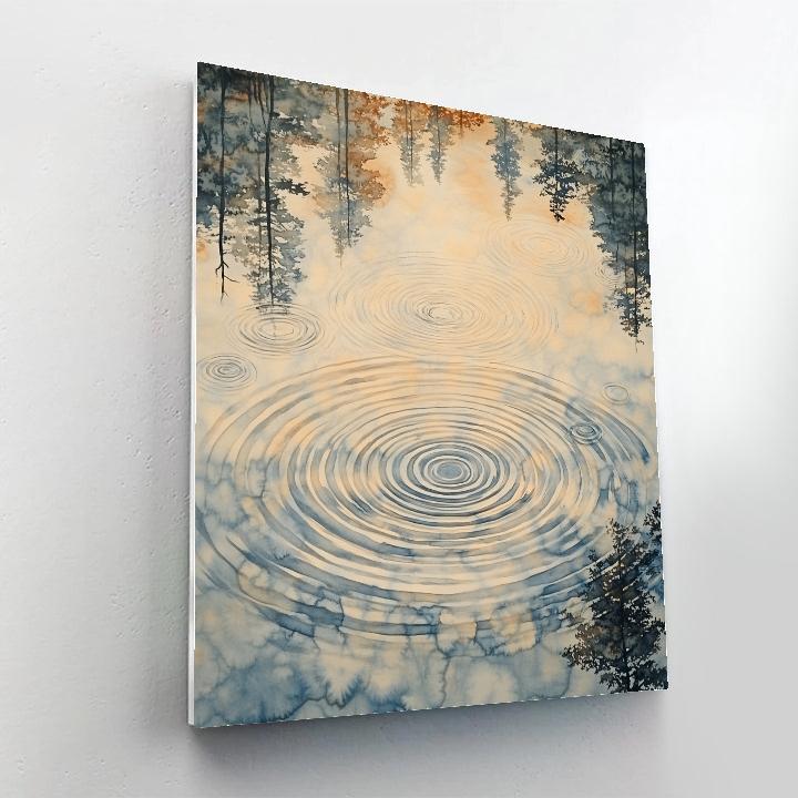 Leonardo Da Vinci Inspired Harmonic Rain Circles Painting by numbers kit