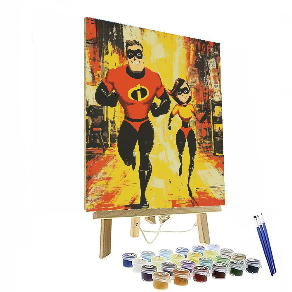 The Incredibles’ Family Workout Disney Inspired Numbered painting kits