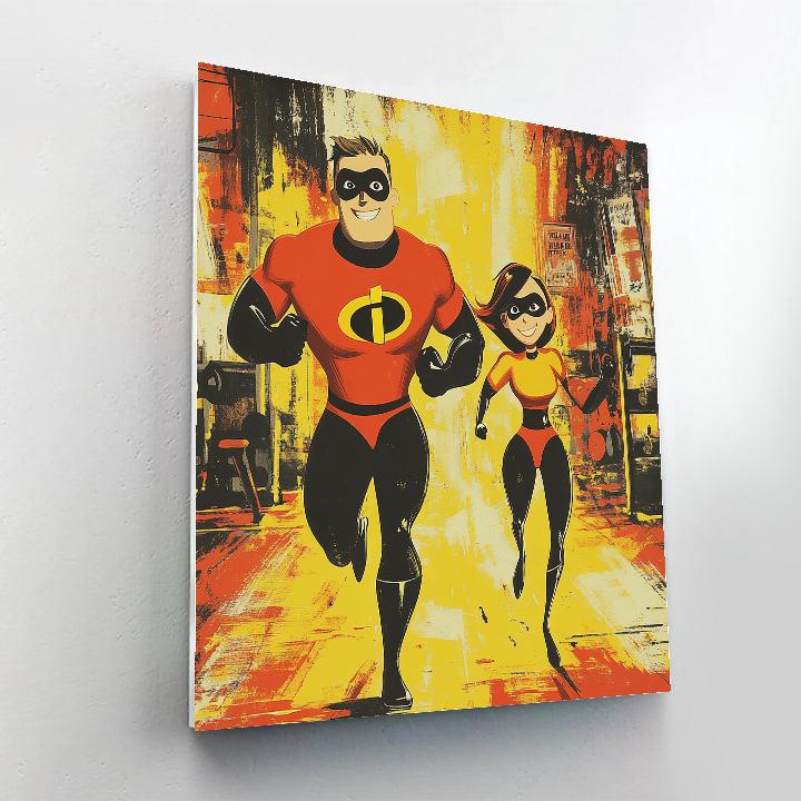 The Incredibles’ Family Workout Disney Inspired Numbered painting kits