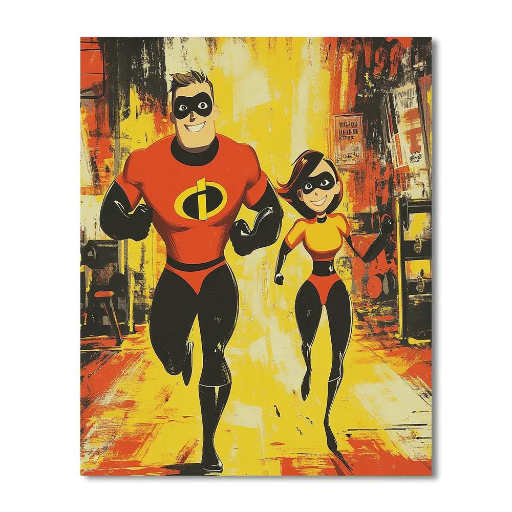 The Incredibles’ Family Workout Disney Inspired Numbered painting kits