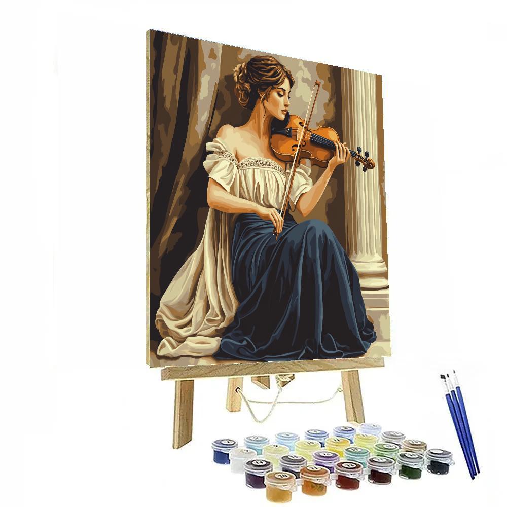 Ingres Inspired Classical Musician Portrait paint by number