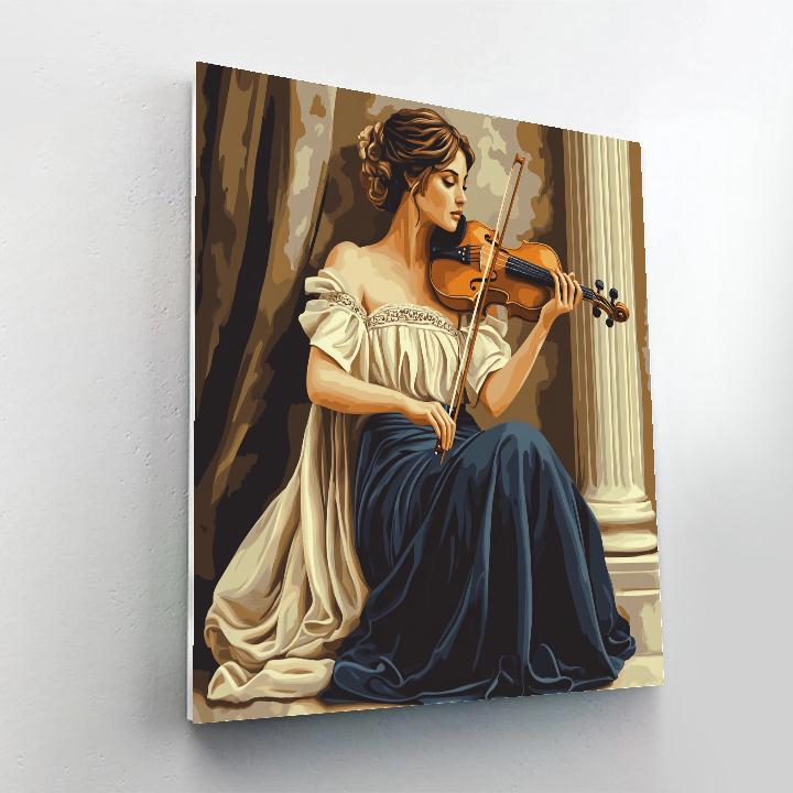 Ingres Inspired Classical Musician Portrait paint by number