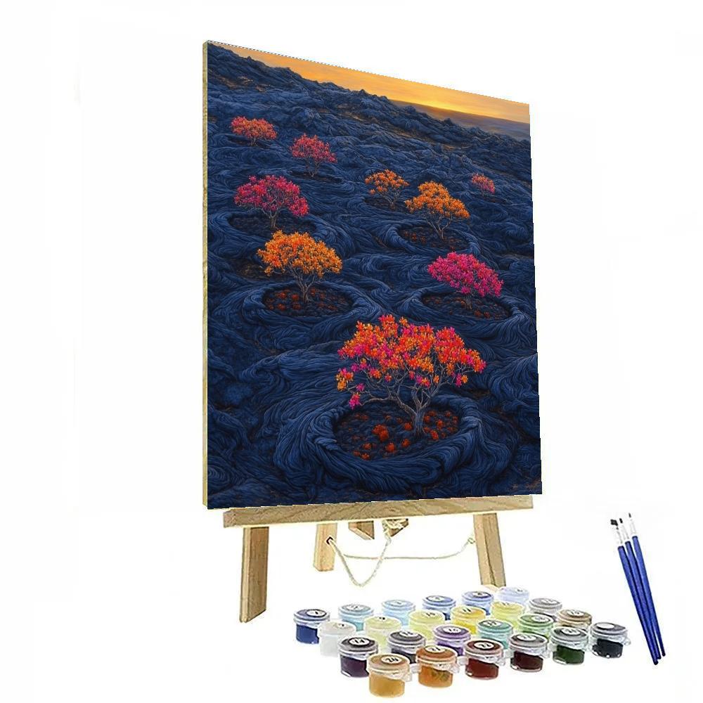 Frida Kahlo Inspired Lava Orchard Of Inner Fire Number painting