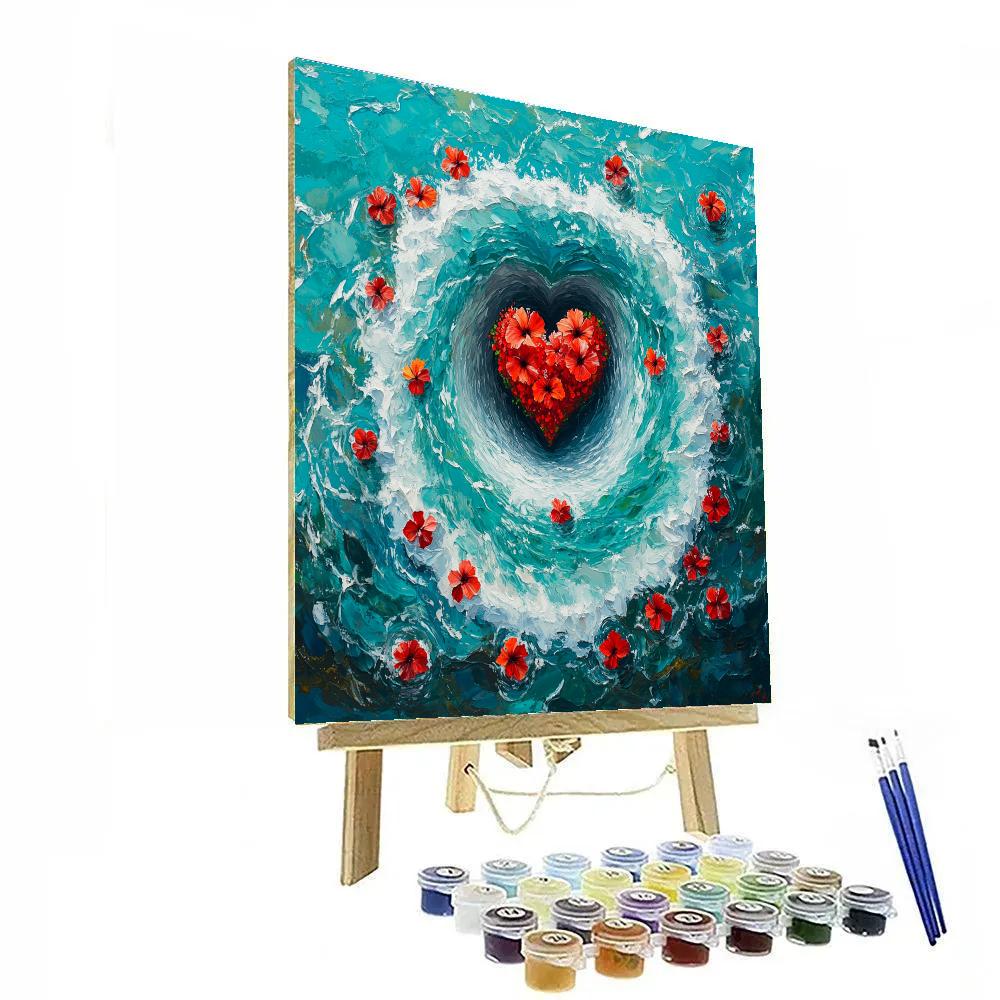 Frida Kahlo Inspired Ocean Heart Maelstrom DIY paint by numbers