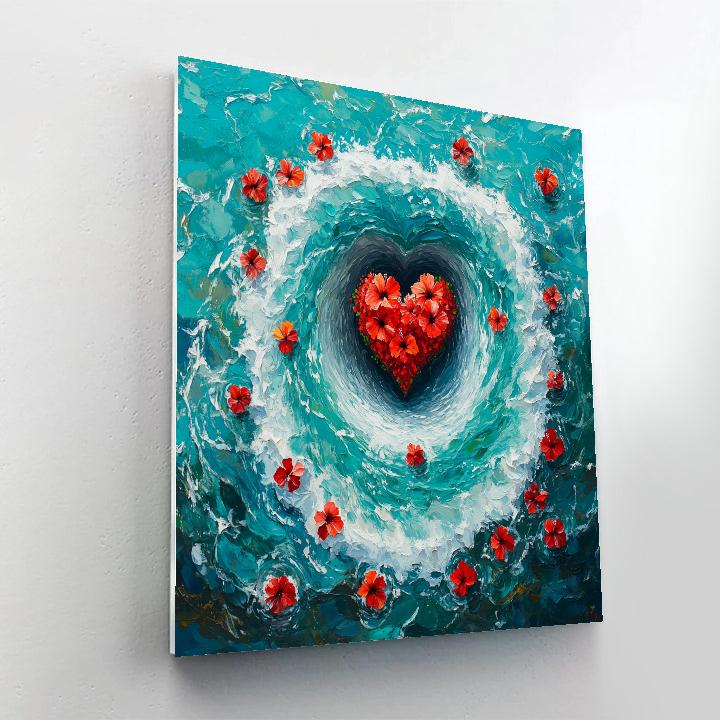 Frida Kahlo Inspired Ocean Heart Maelstrom DIY paint by numbers