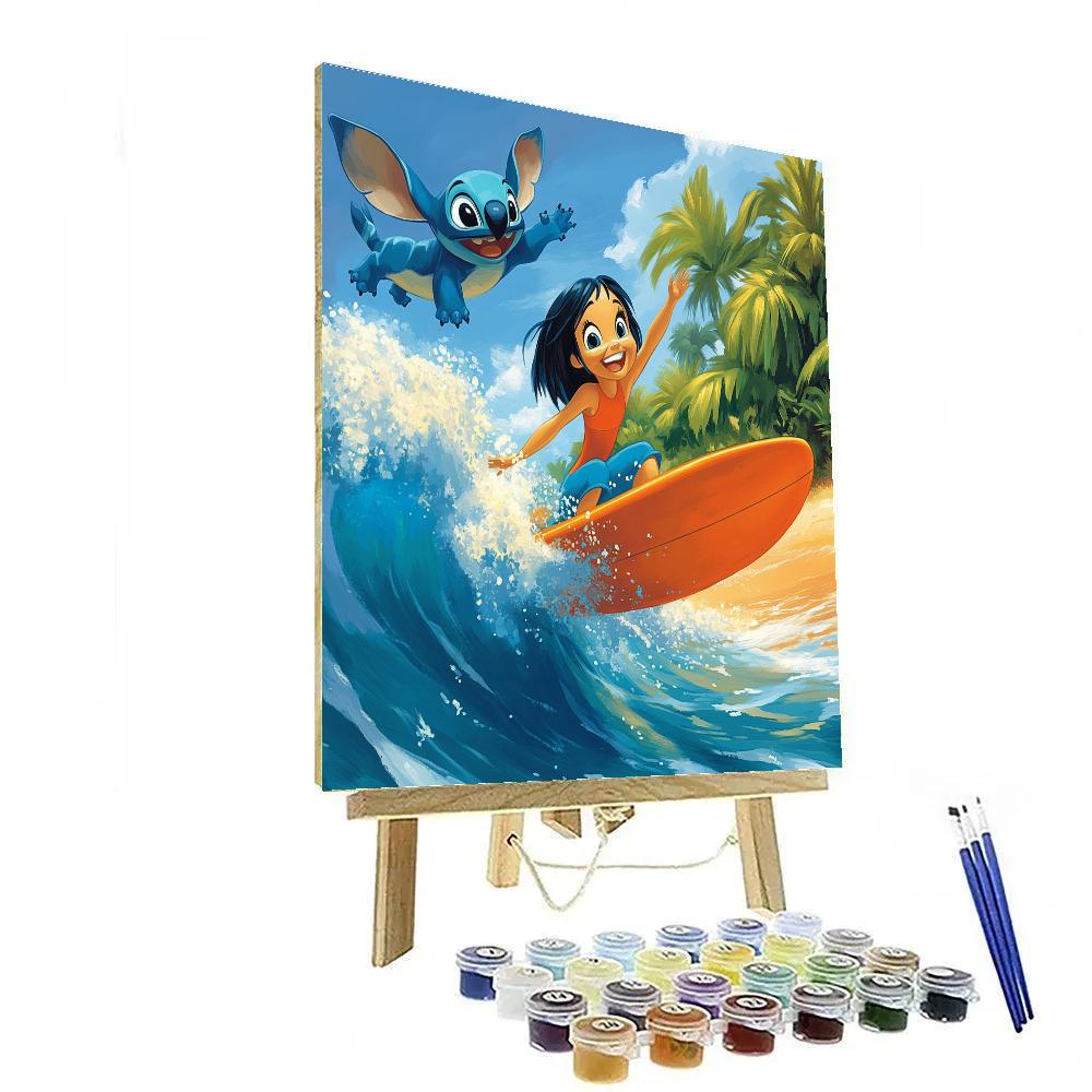 Lilo And Stitch’s Hawaiian Surf Day Disney Inspired Paint by numbers kits