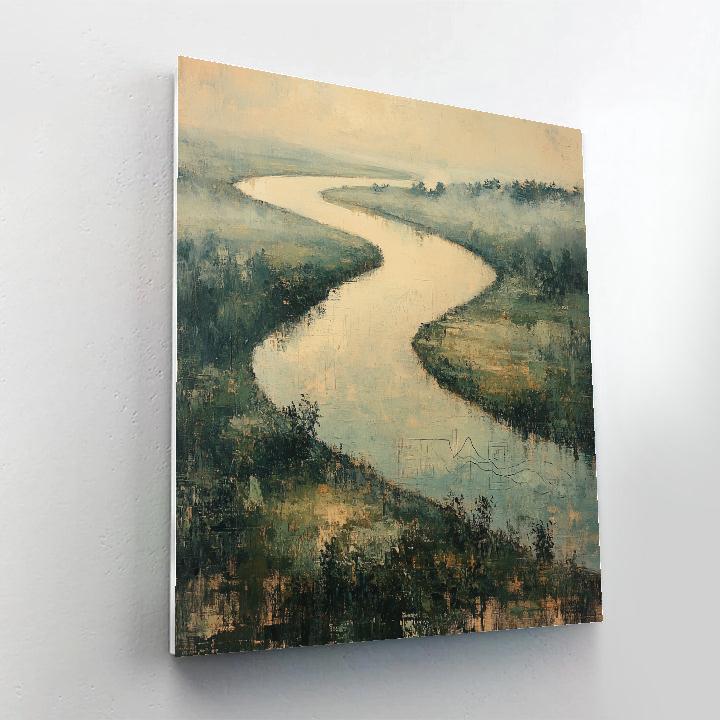 Leonardo Da Vinci Inspired River Mist Geometry painting number kit