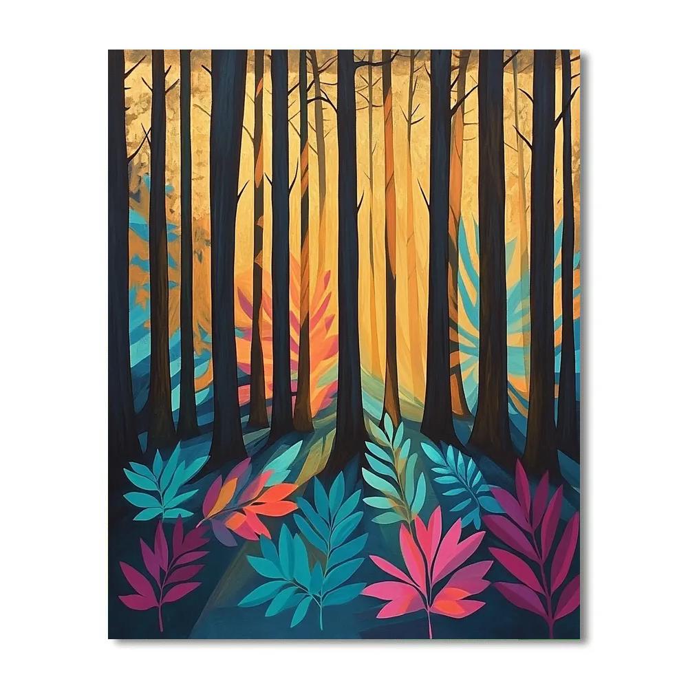 Frida Kahlo Inspired Forest Of Painted Shadows DIY paint by numbers
