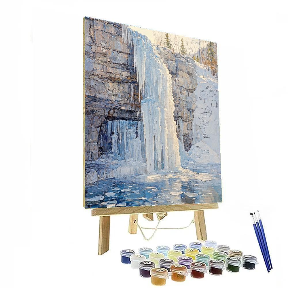 Leonardo Da Vinci Inspired Frozen Waterfall Veins DIY paint by numbers