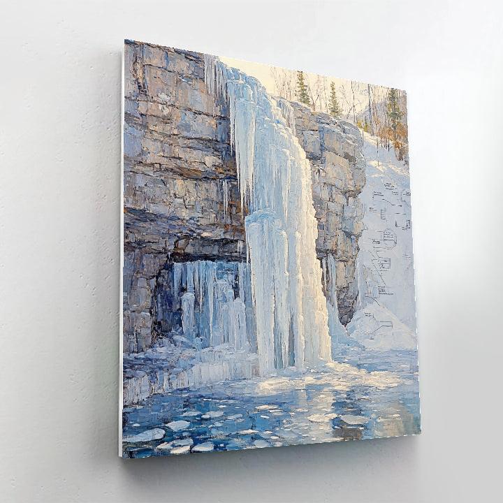 Leonardo Da Vinci Inspired Frozen Waterfall Veins DIY paint by numbers