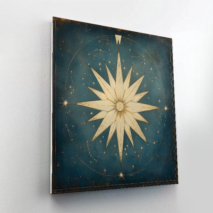 Leonardo Da Vinci Inspired Celestial Compass Rose Paint by numbers kits