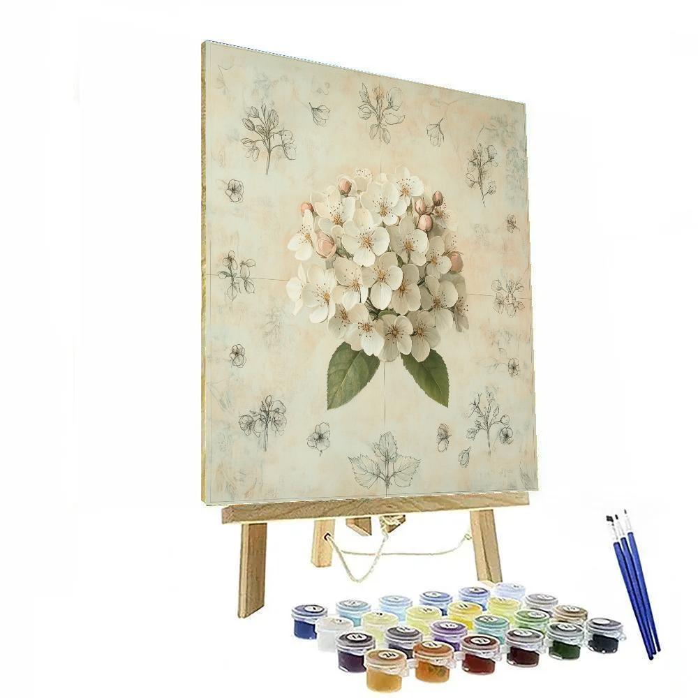 Leonardo Da Vinci Inspired Harmonic Orchard Blossoms paint by numbers