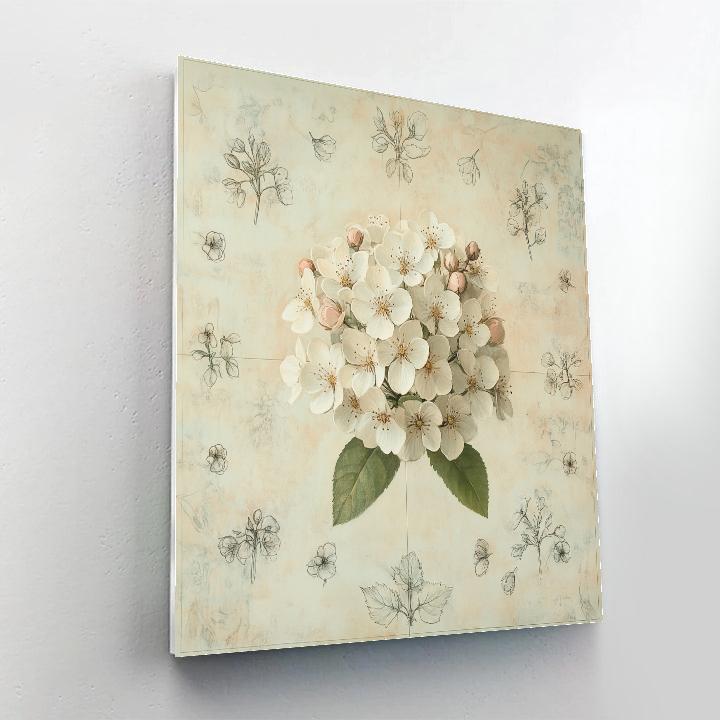 Leonardo Da Vinci Inspired Harmonic Orchard Blossoms paint by numbers