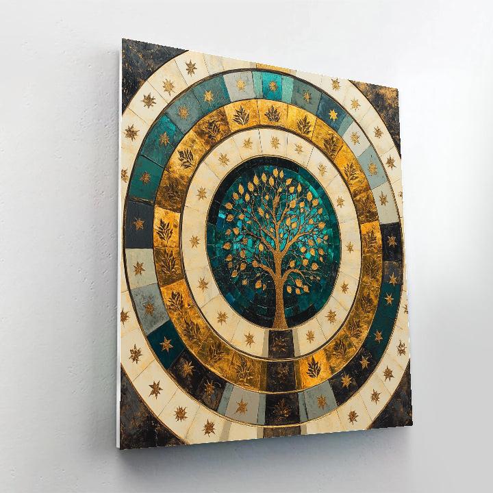Gustav Klimt Inspired Celestial Orchard Rings Numbered painting kits