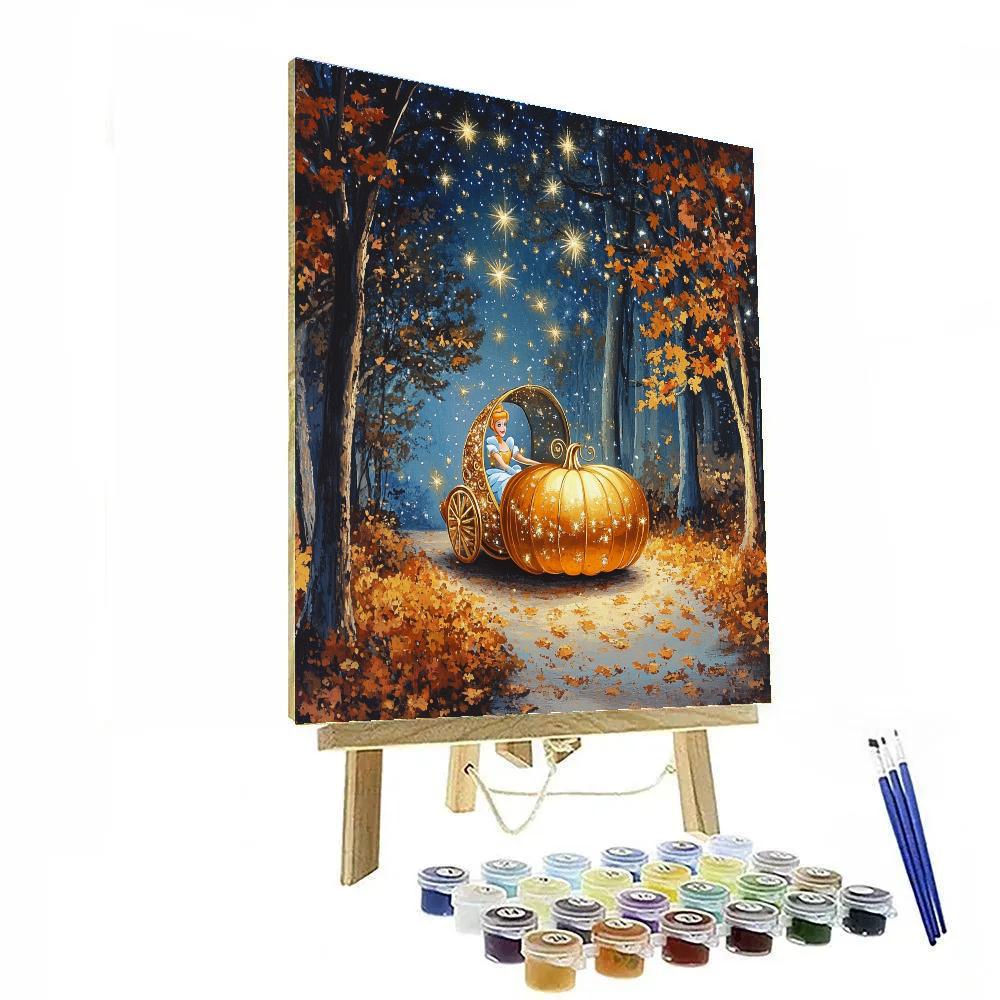 Cinderella’s Pumpkin Coach Journey Disney Inspired painting number kit