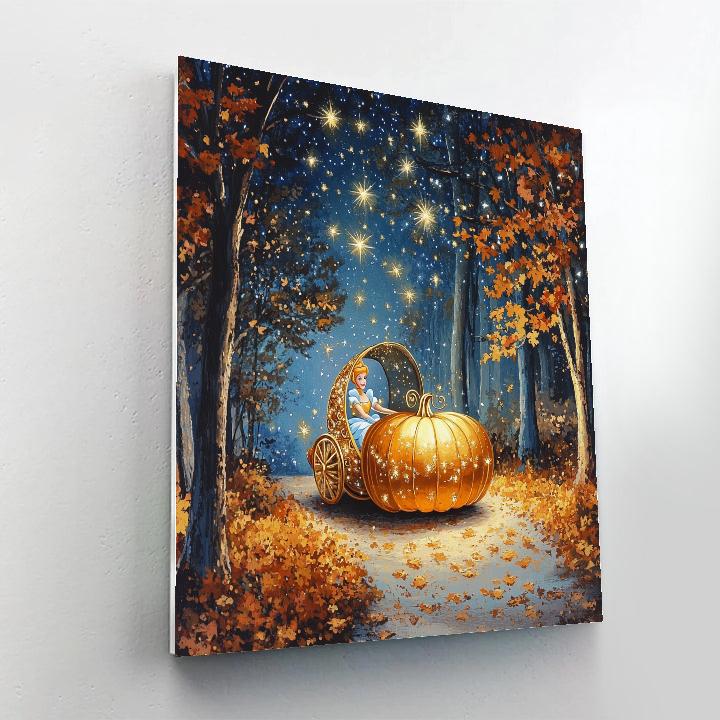 Cinderella’s Pumpkin Coach Journey Disney Inspired painting number kit