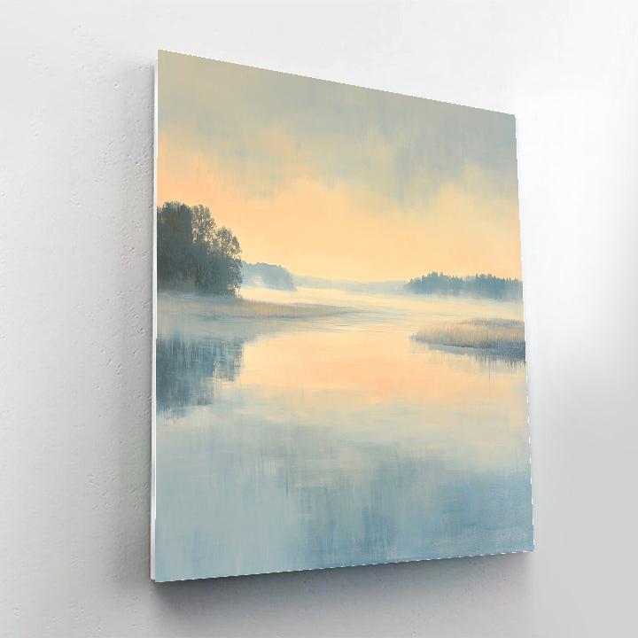 Claude Monet Inspired River Mist At Sunrise paint by numbers
