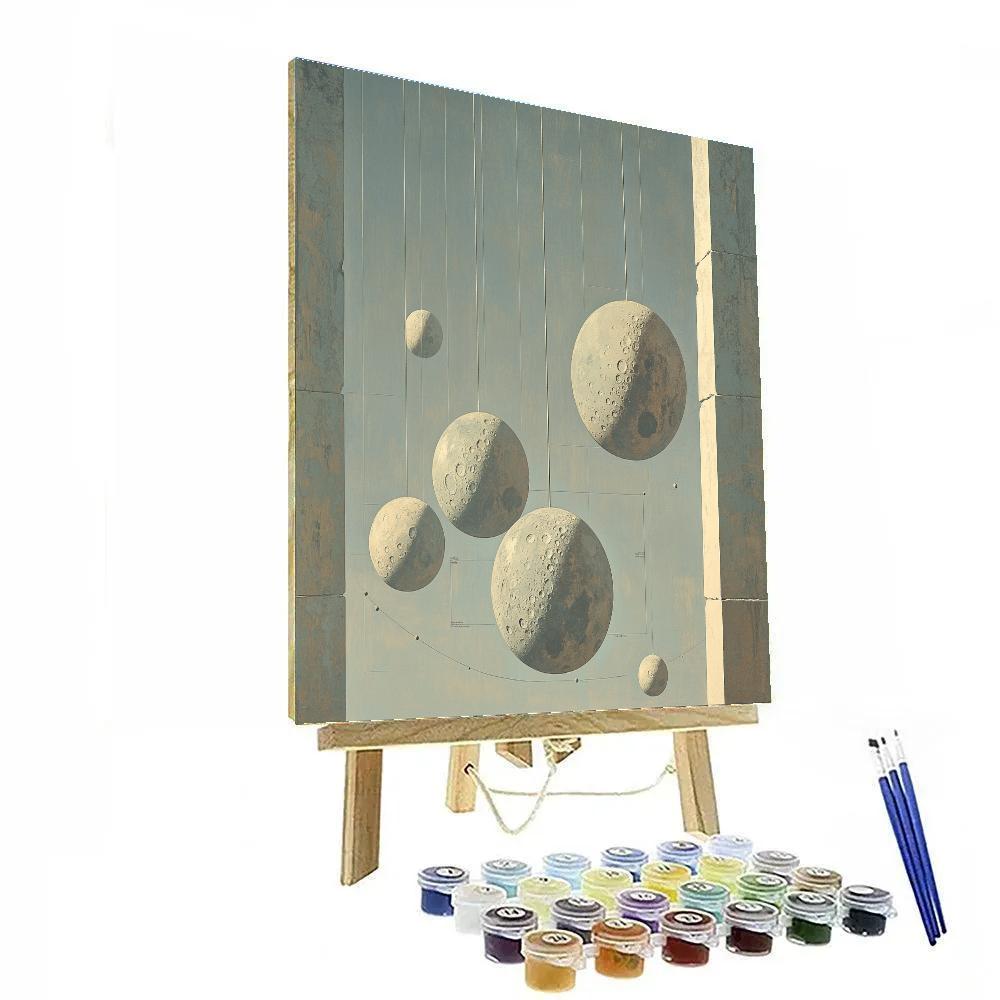 Leonardo Da Vinci Inspired Celestial Orchard Of Moons painting number kit