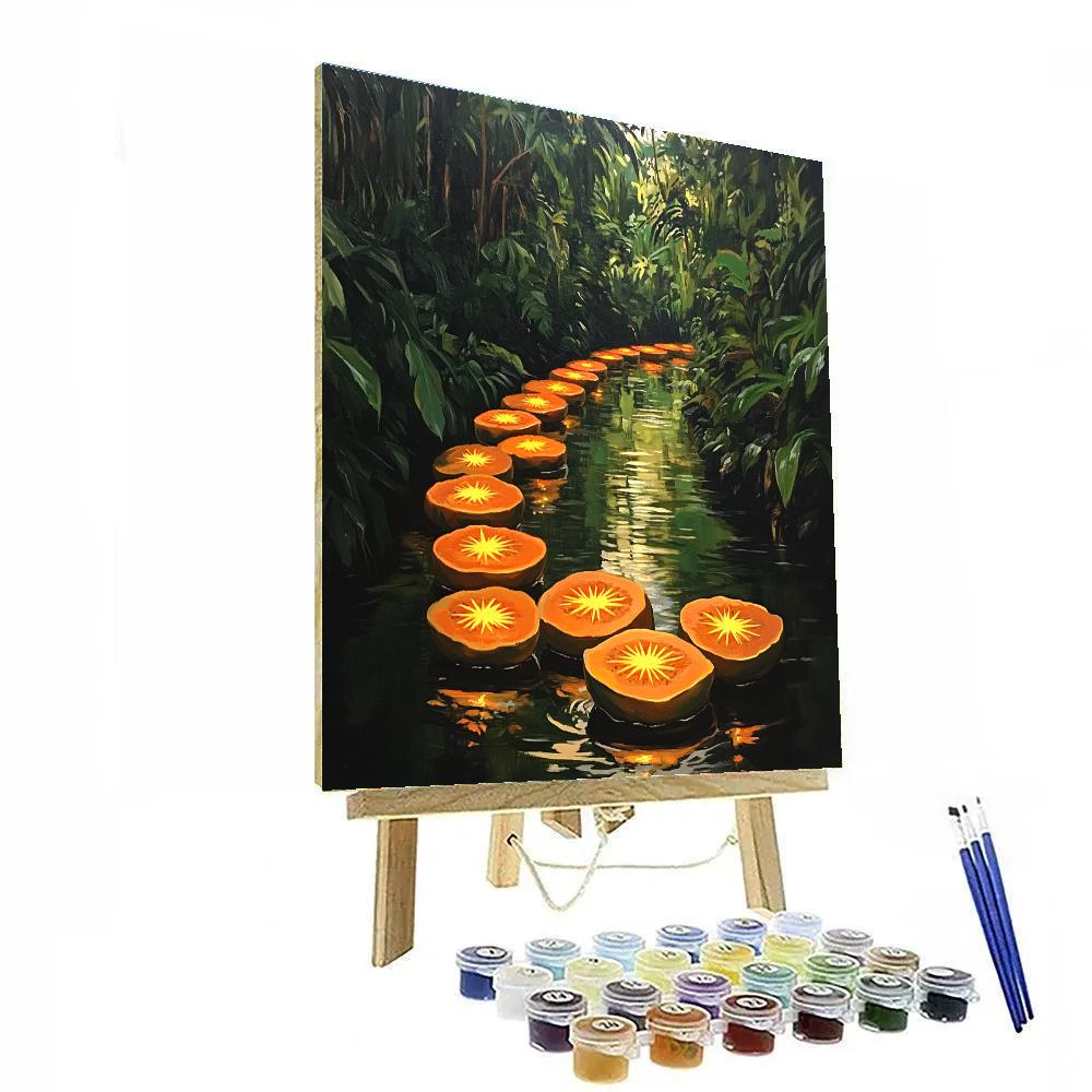 Frida Kahlo Inspired River Of Papaya Suns Painting by numbers kit