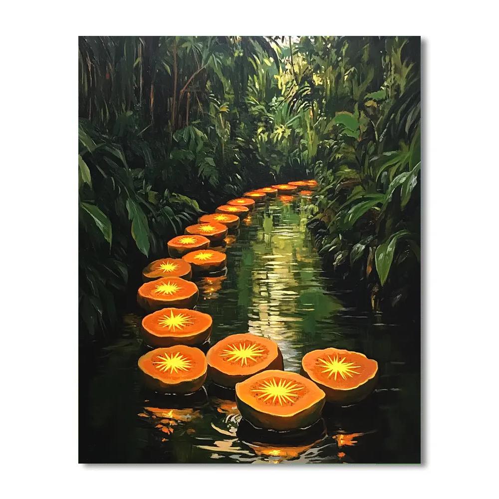 Frida Kahlo Inspired River Of Papaya Suns Painting by numbers kit