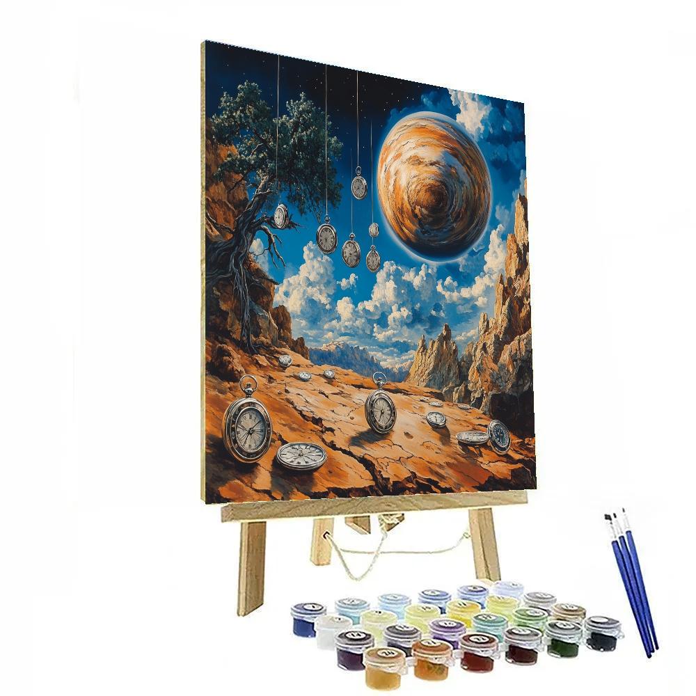 Salvador Dali Inspired Melting Planet Clocks Paint by numbers kits