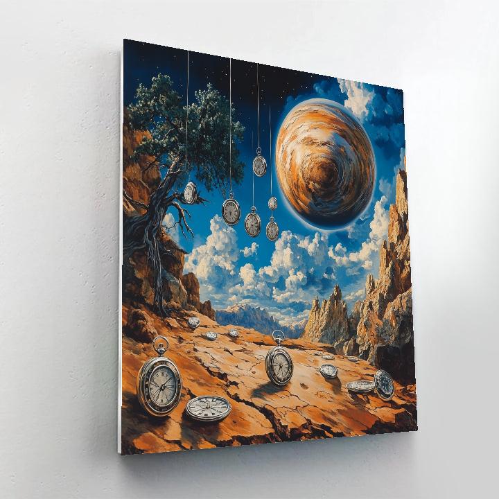 Salvador Dali Inspired Melting Planet Clocks Paint by numbers kits
