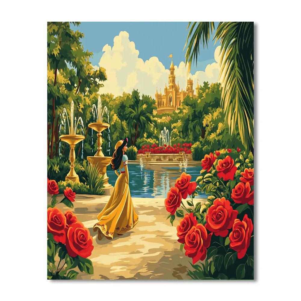 Jasmine’s Royal Garden Dream Disney Inspired Number painting