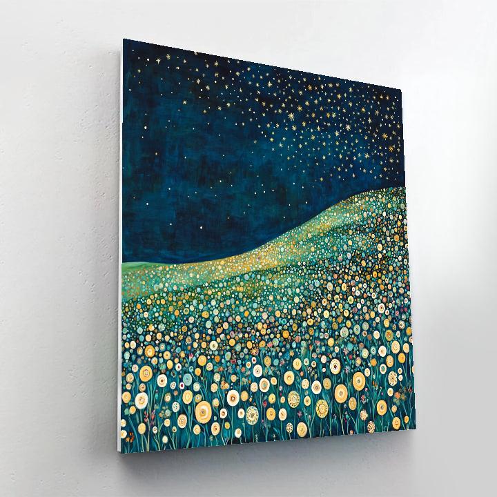 Gustav Klimt Inspired Ornamental Starlight Meadow DIY paint by numbers