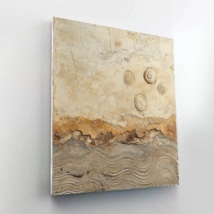 Leonardo Da Vinci Inspired Fossil Riverbed Script DIY paint by numbers