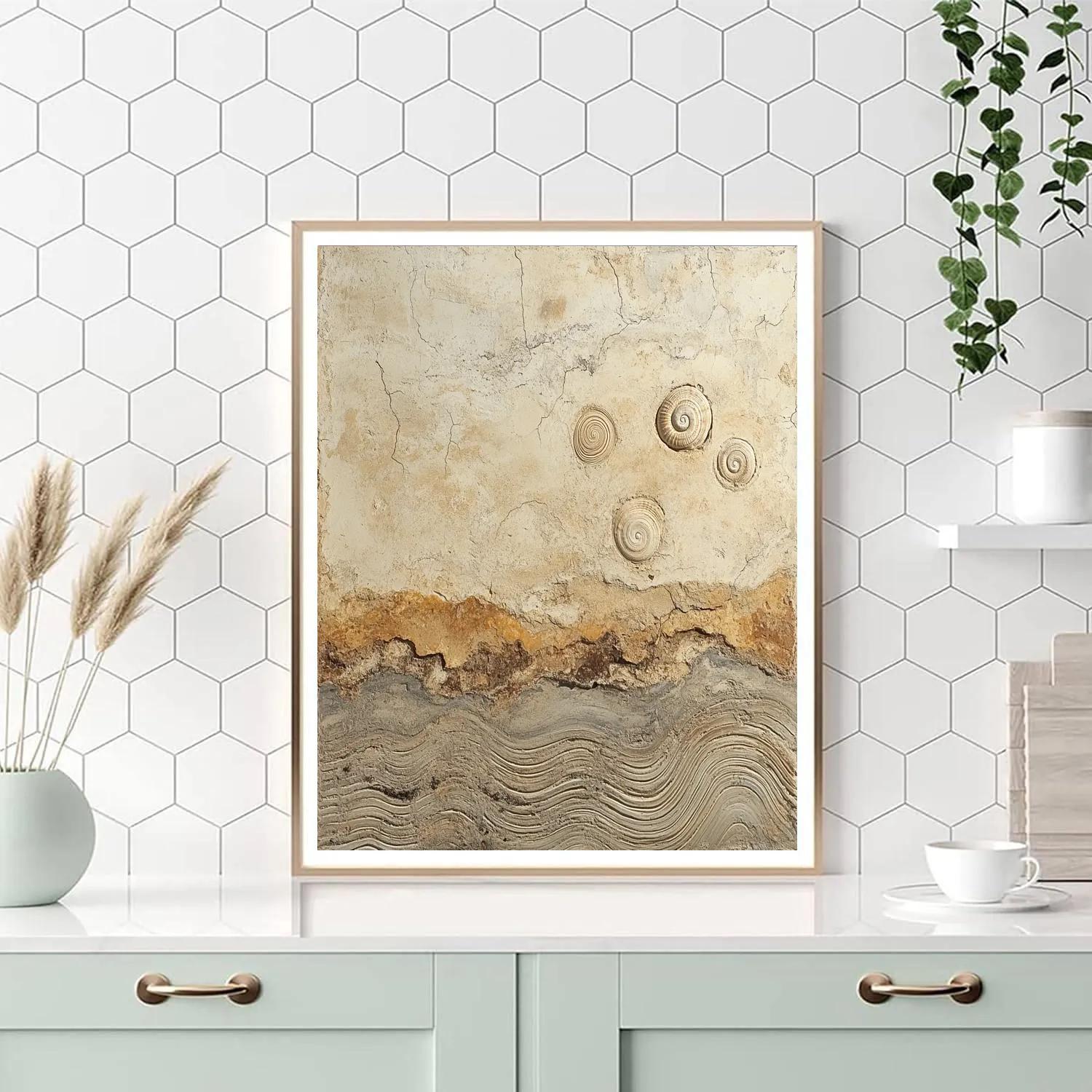 Leonardo Da Vinci Inspired Fossil Riverbed Script DIY paint by numbers
