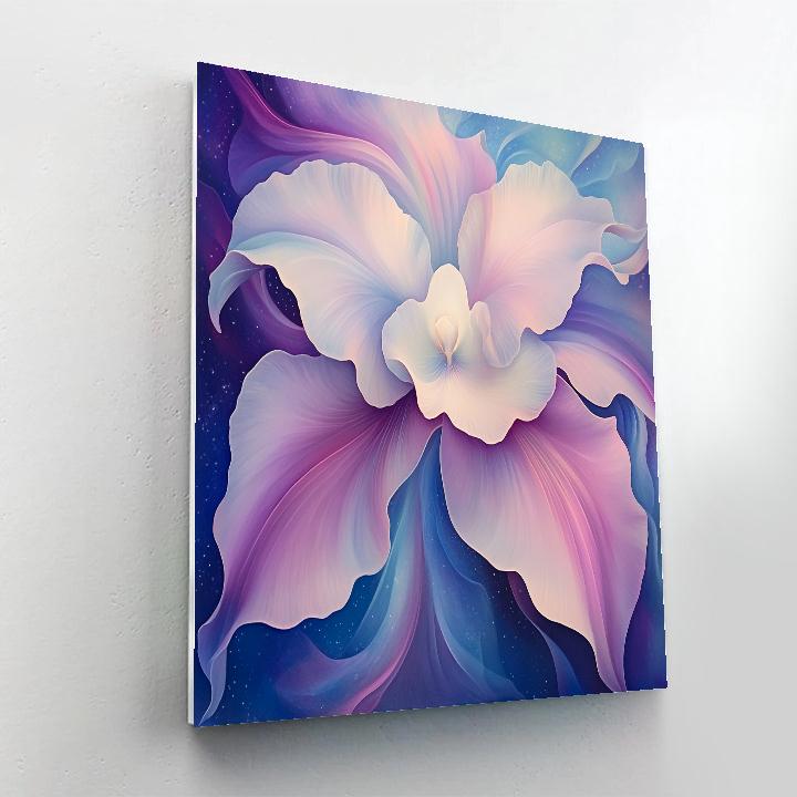 Georgia OKeeffe Inspired Nebula Orchid DIY paint by numbers