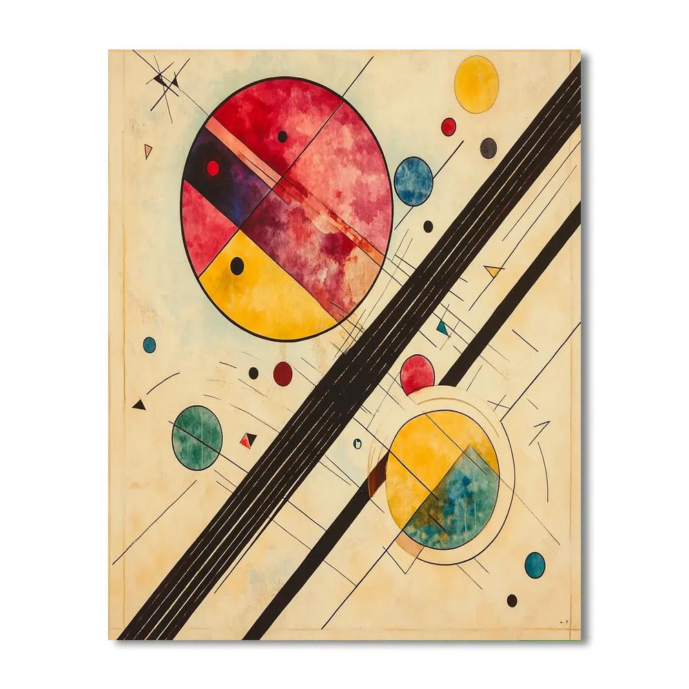 Kandinsky Inspired Orbital Music Abstraction Numbered painting kits