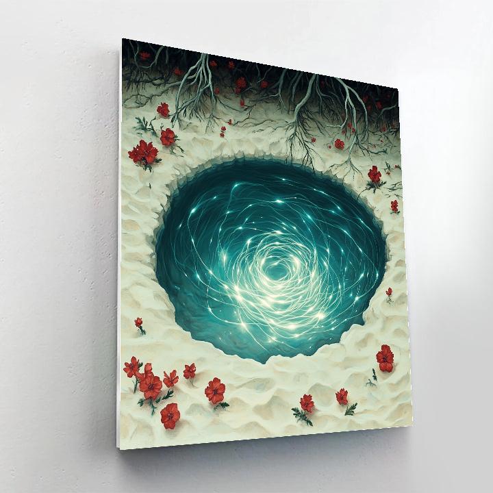 Frida Kahlo Inspired Lagoon Of Indigo Roots painting number kit