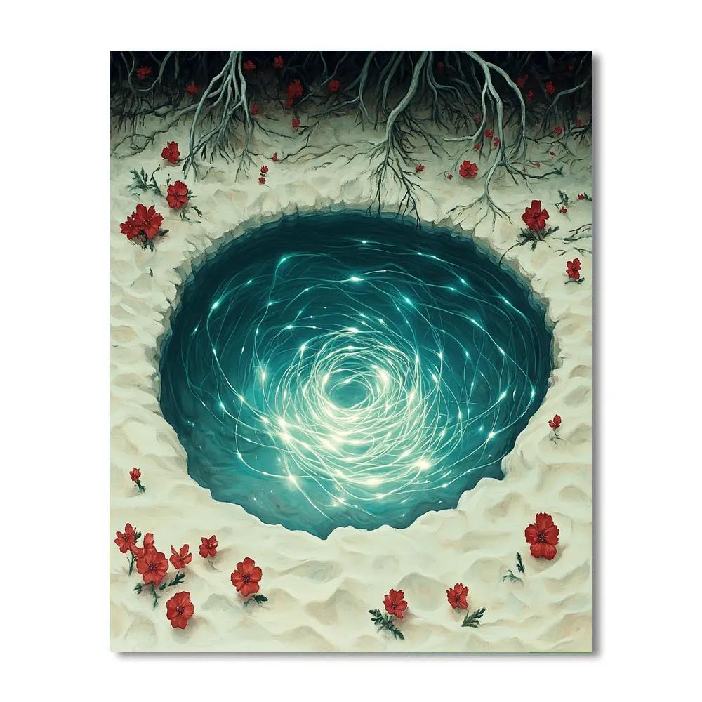 Frida Kahlo Inspired Lagoon Of Indigo Roots painting number kit